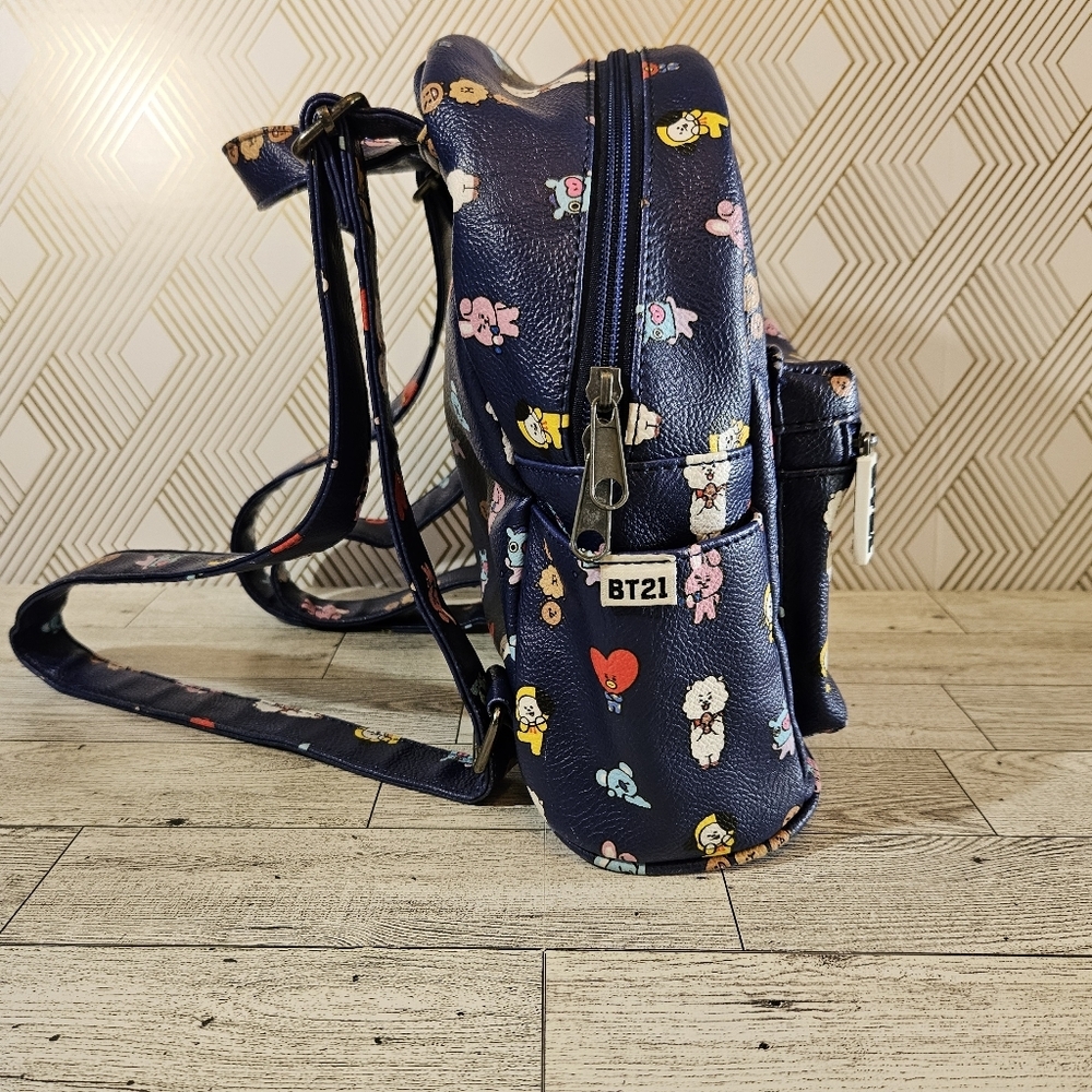 BTS BT21 All Over Print Mini Backpack K-Pop - Picture 4 of 12